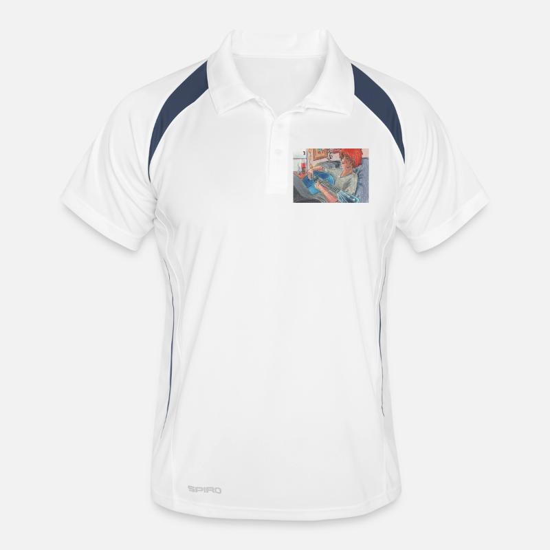 Guitare bleue Polo respirant Homme
