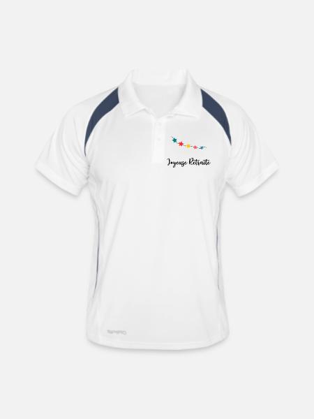 RETIREMENT. HOLIDAY. RETIREMENT. RETIRED. RETIREMENT. - Men's Polo breathable - white/navy - Front