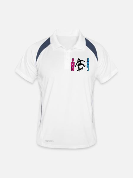 Fun_Cool - Polo respirant Homme - blanc/marine