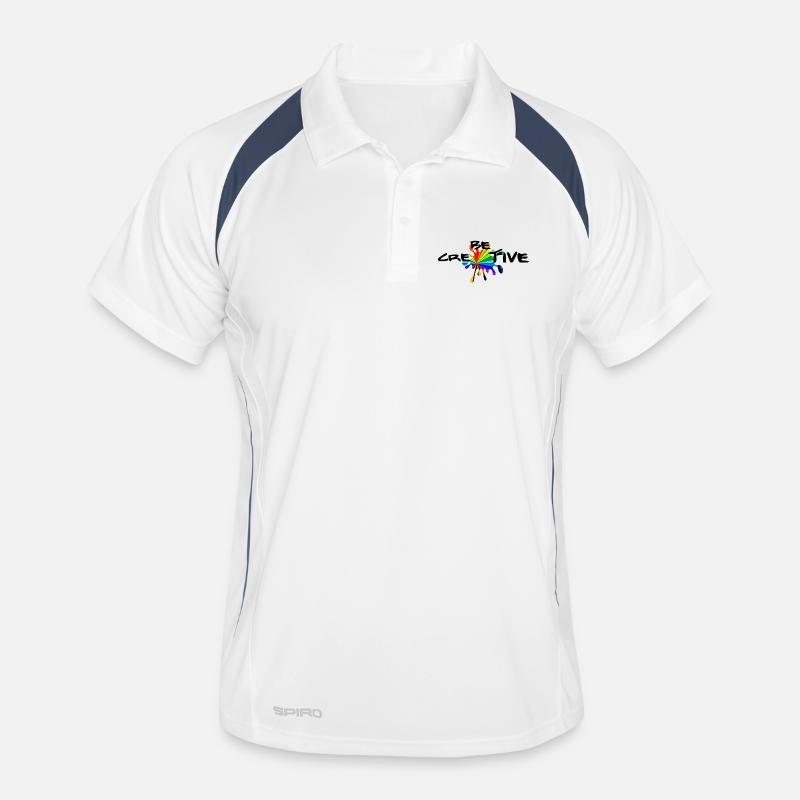 Be creative - Be creative - Men's Polo breathable - white/navy