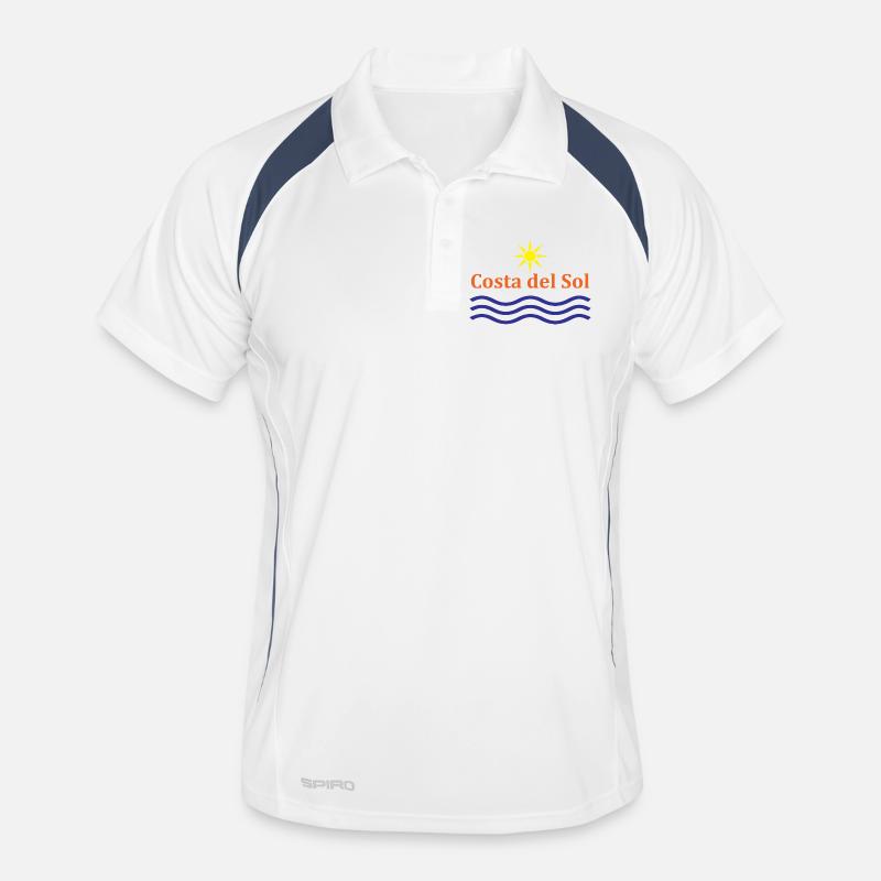 Costa del Sol Design Soleil et Vagues Polo respirant Homme