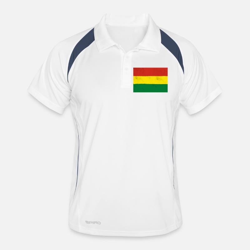 Drapeau de la Bolivie Polo respirant Homme