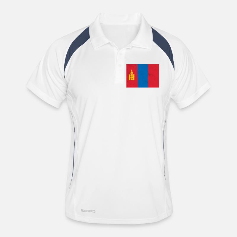 Flagge der Mongolei Männer Polo atmungsaktiv