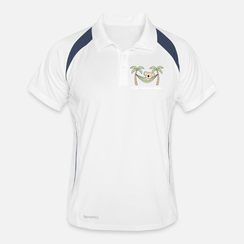 Koala in the hammock palm trees Men's Polo breathable