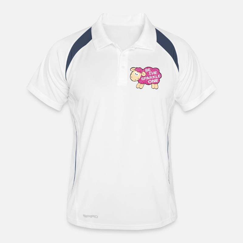Be the Sparkle One – Glittering Sheep Saying Men's Polo breathable