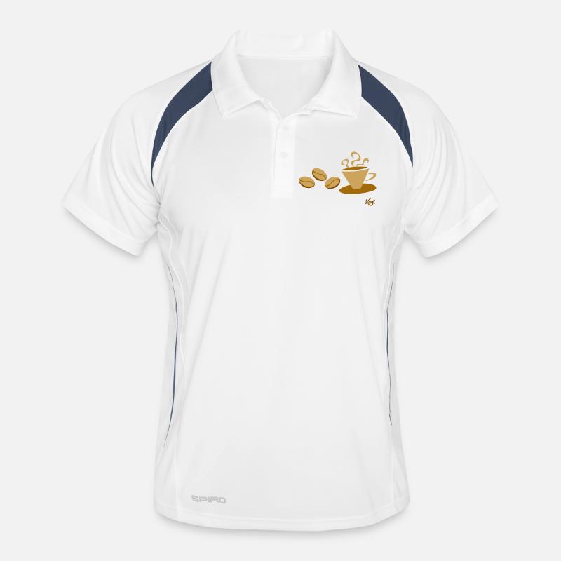 Coffee Cup1 - Men's Polo breathable - white/navy