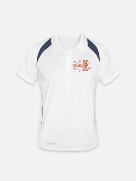 Knuddelbär / Y2K Statement Design - Polo respirant Homme - blanc/marine