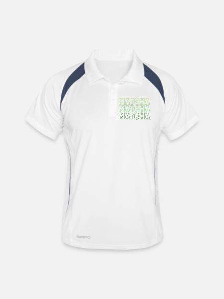 Le Matcha - Polo respirant Homme - blanc/marine