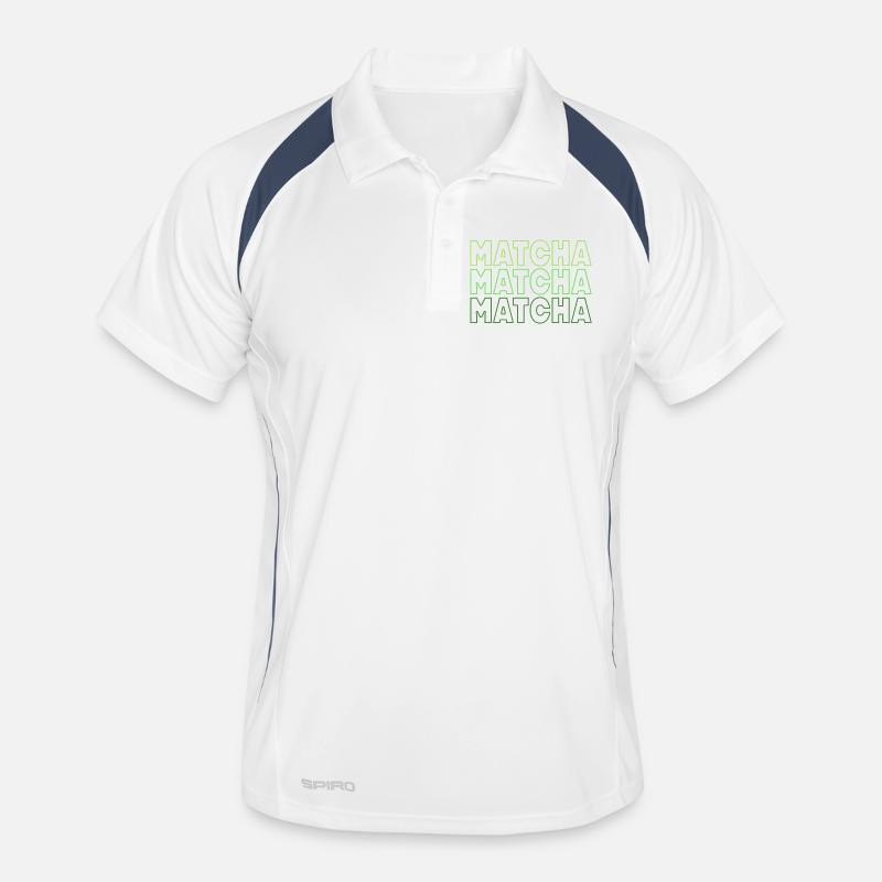 Matcha - Men's Polo breathable - white/navy