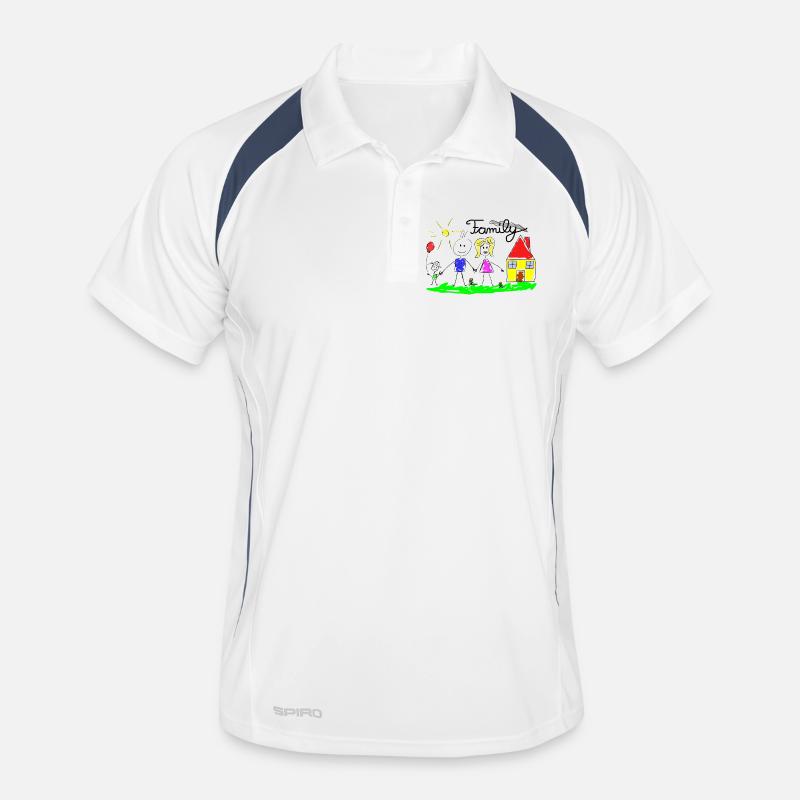 Dessin de lignes familiales Polo respirant Homme