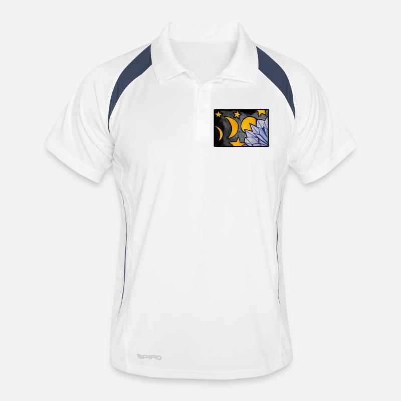 Moonlit Crystal Dream Men's Polo breathable