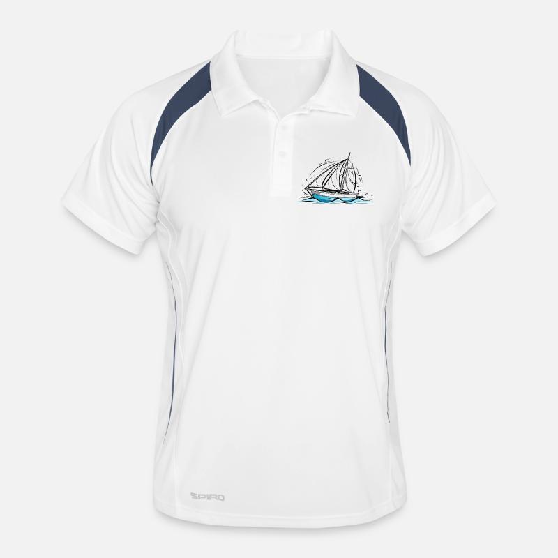 Sailboat Drawing Men's Polo breathable