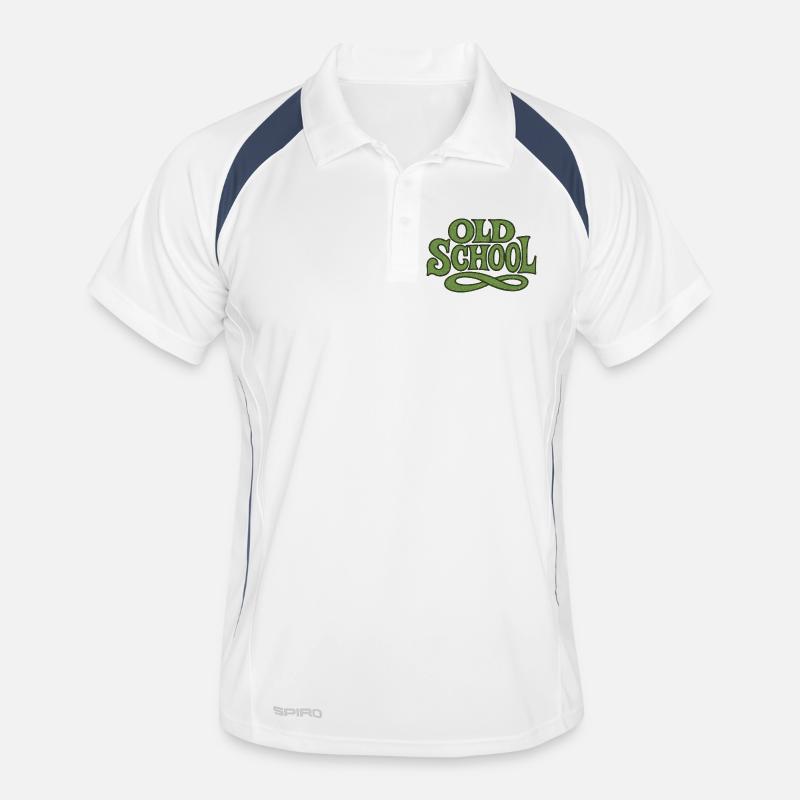 Old School Green Emblem Men's Polo breathable