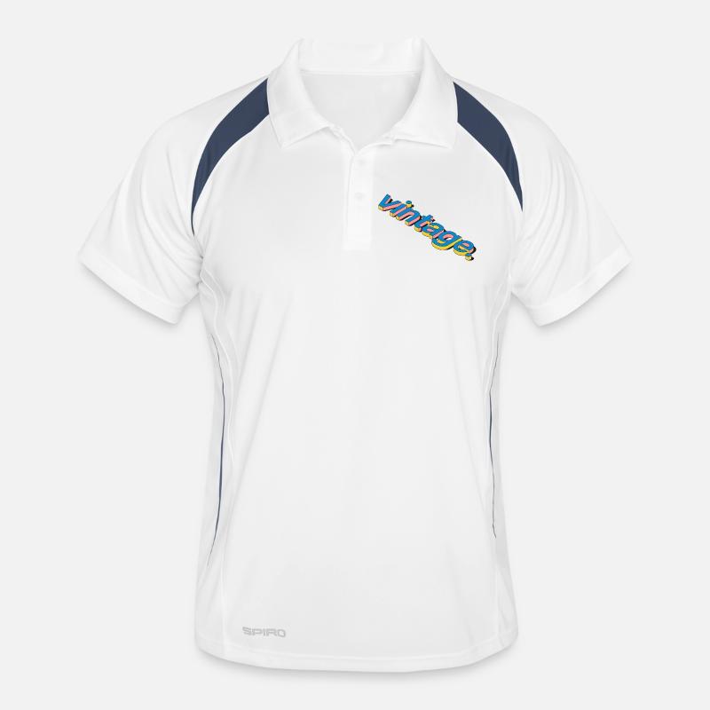 Conception de typographie 3D rétro vintage Polo respirant Homme