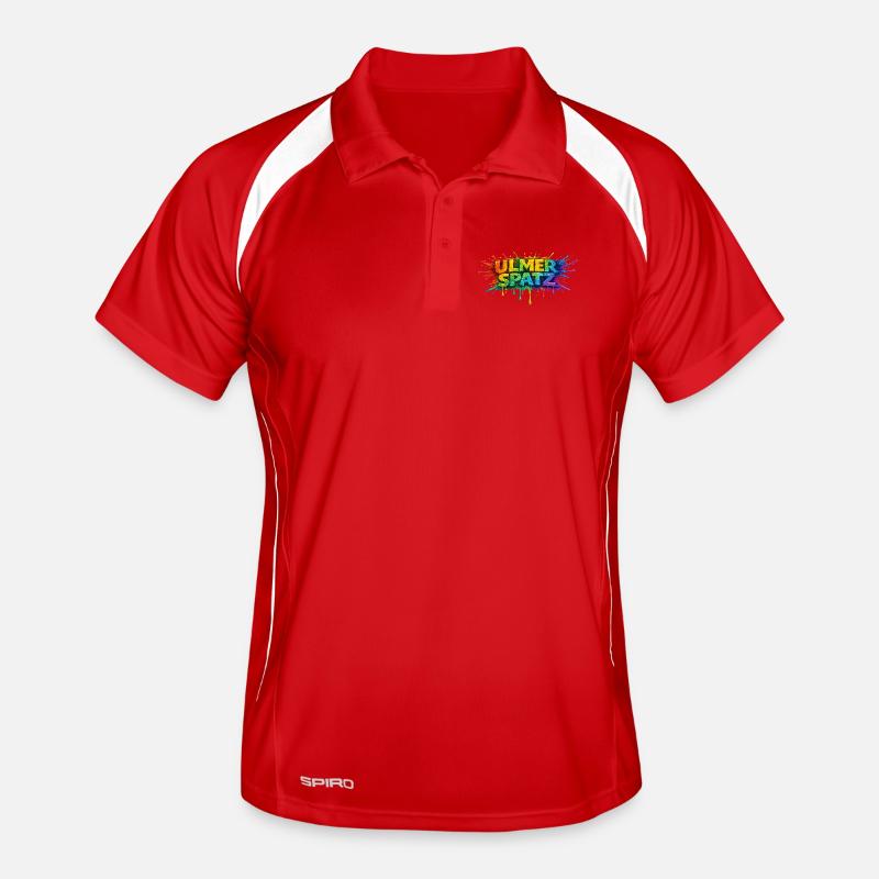 UlmerSpatz Regenbogen Männer Polo atmungsaktiv