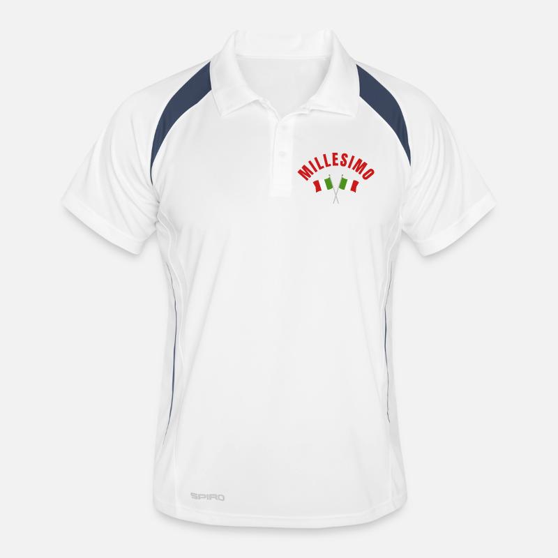 Millesimo Italian Flags Emblem Men's Polo breathable