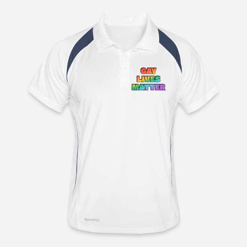 Pride Rainbow Typografische Aussage Männer Polo atmungsaktiv