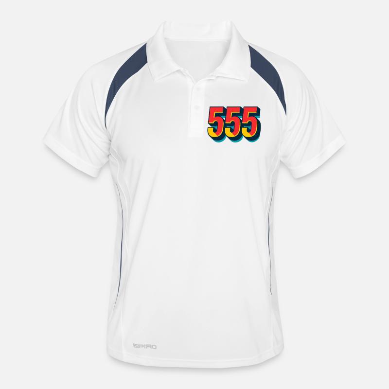 555 - HAHAHA Lettering Retro Style Men's Polo breathable