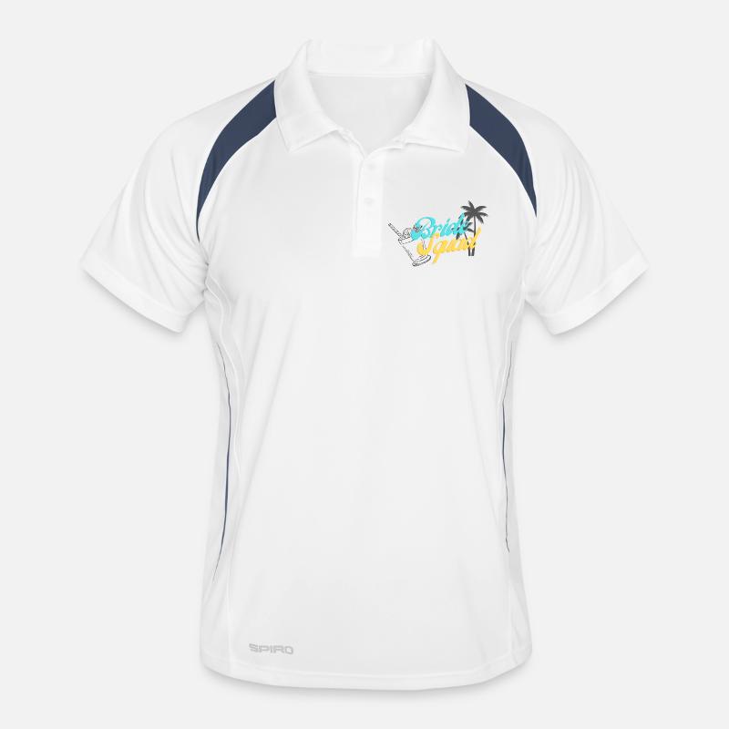 Bride Squad Tropical Sunset Design - Men's Polo breathable - white/navy