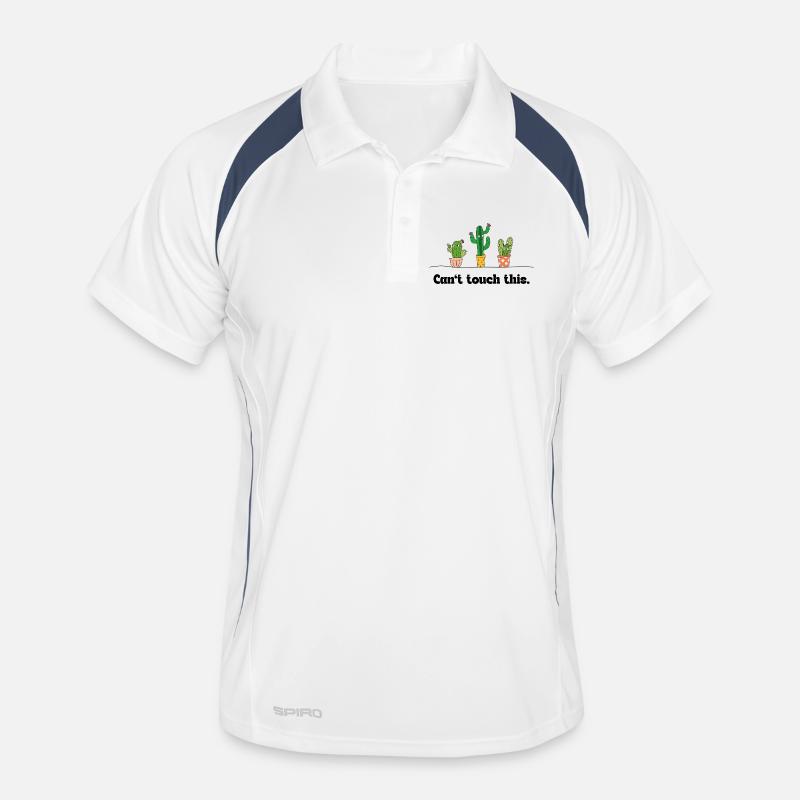 Impossible de toucher ça – Kawaii Cactus Word Game Polo respirant Homme
