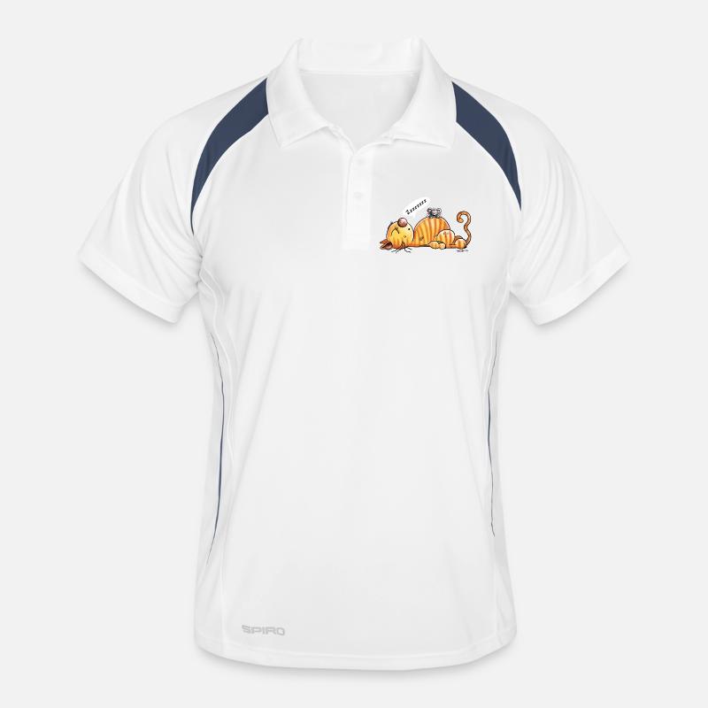 Ronflement chat et souris - Cadeau Polo respirant Homme