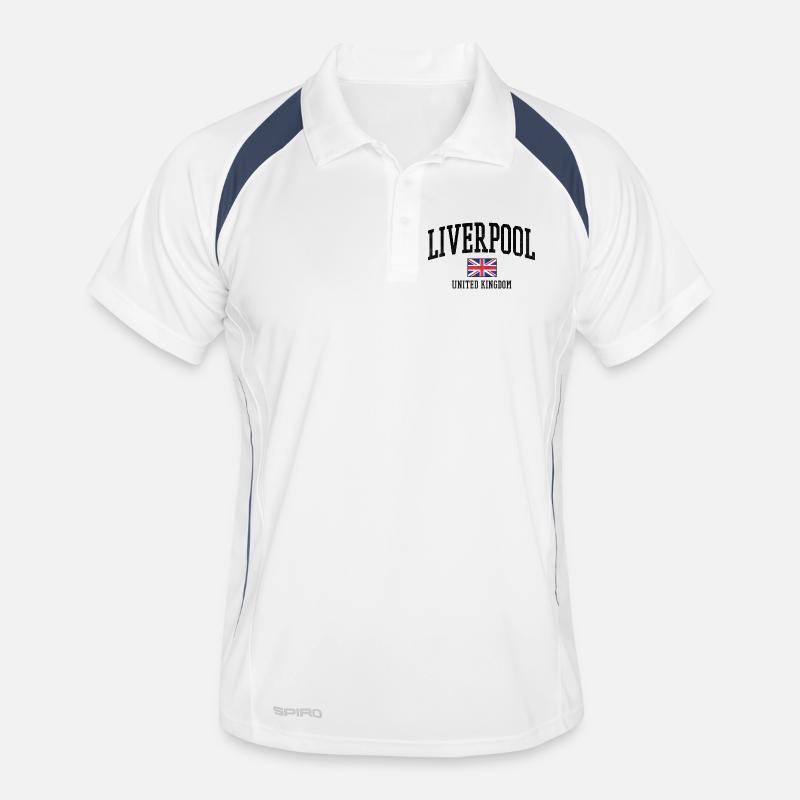 Style du drapeau de Liverpool UK Polo respirant Homme