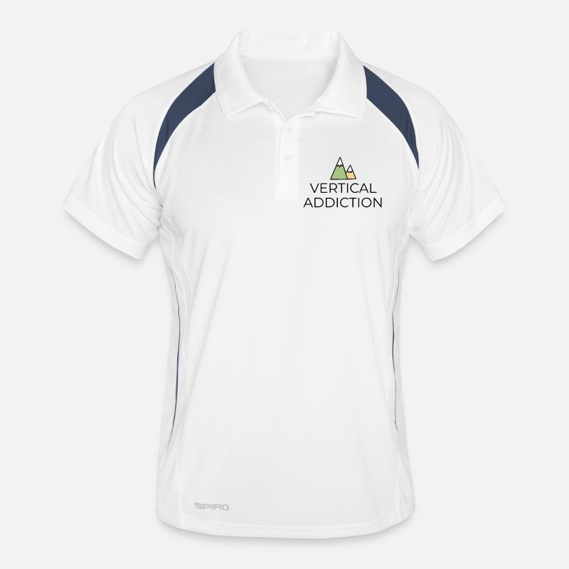 Vertical Addiction - Design mit Bergspitzen Männer Polo atmungsaktiv