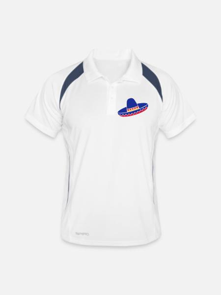 Sombrero Azul de Fiesta - Men's Polo breathable - white/navy - Front
