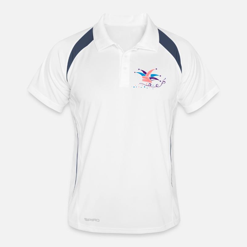 Fool’s Cap Fool’s Hat Carnaval Carnaval - Polo respirant Homme - blanc/marine