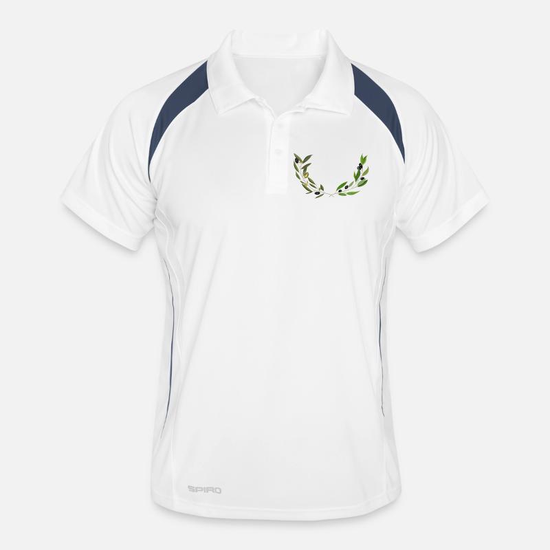 Olive branches Marseille handmade Men's Polo breathable