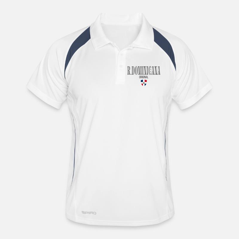 Dominican pride, sleek minimalist design Men's Polo breathable