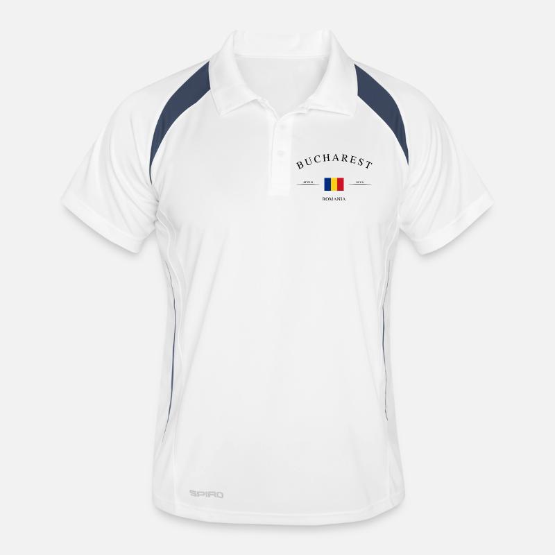 Bucarest, Roumanie – Souvenir et cadeau de vacances Polo respirant Homme