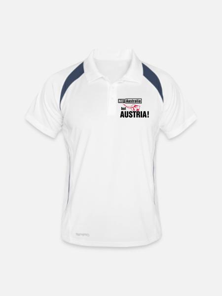 Not Australia but Austria - Men's Polo breathable - white/navy - Front