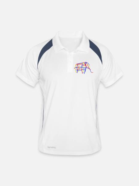 GDR Climbing Elephant - Men's Polo breathable - white/navy - Front