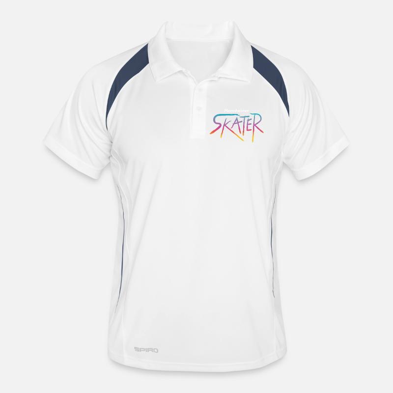 Skater Retro Colorful Gradient Script Street Art Männer Polo atmungsaktiv