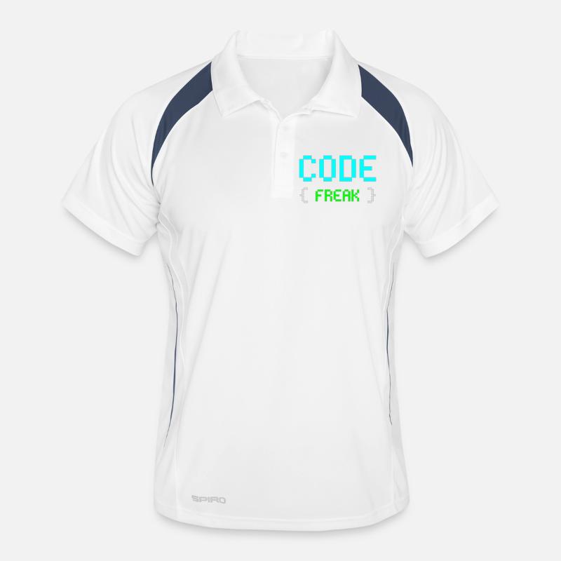 Pixel Code Freak Neon Tee Männer Polo atmungsaktiv