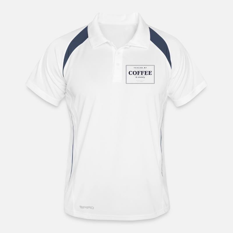 Fueled by coffee & anxiety Men's Polo breathable