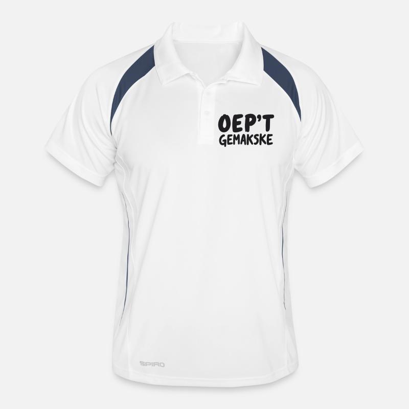 OEP’T GEMAKSKE. Chemises en dialecte anvers Polo respirant Homme