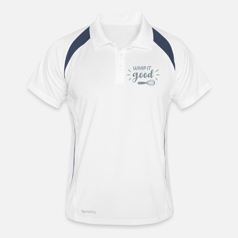 Whip It Good Drôle Baking Citation Retro Design Polo respirant Homme