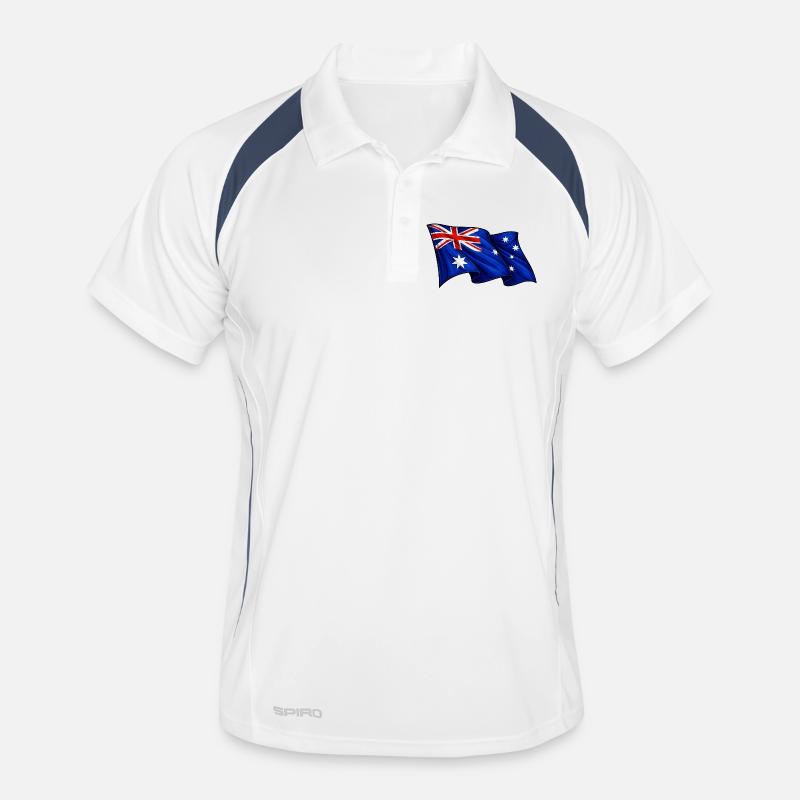 Drapeau australien Australie Polo respirant Homme