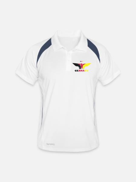 Allemagne Adler Allemagne de couleur - Polo respirant Homme - blanc/marine - Devant