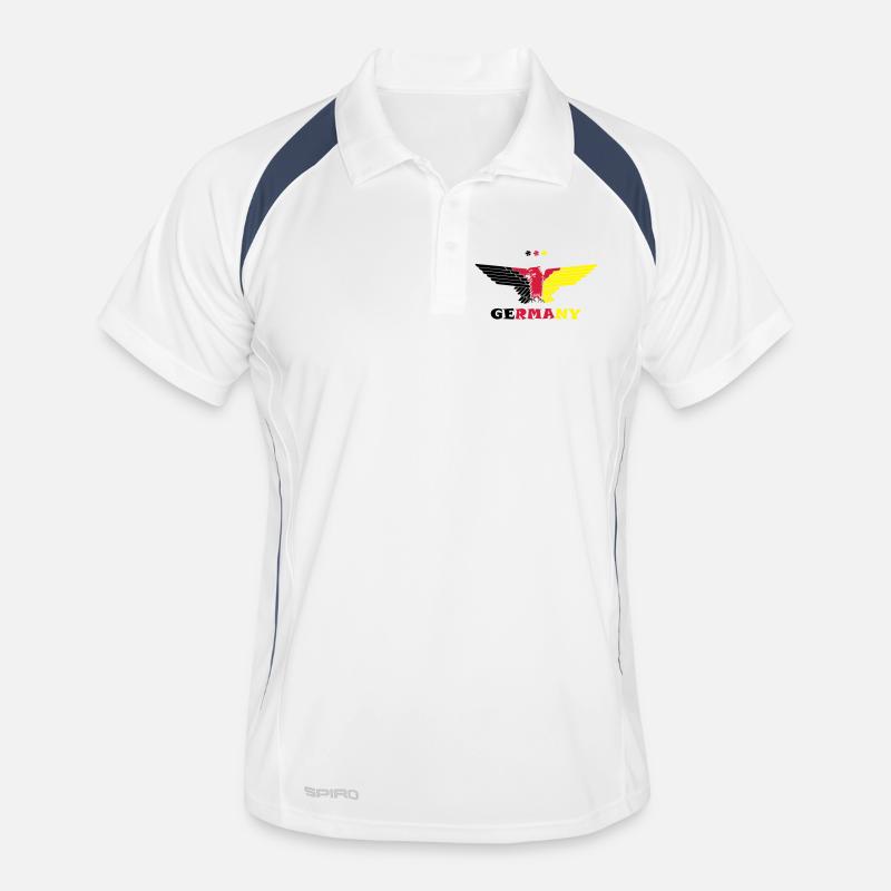 Germany Adler Germany colored - Men's Polo breathable - white/navy