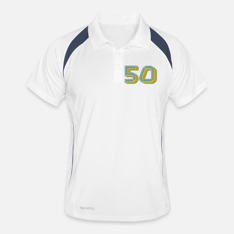Numéro 50 Graphique Moderne Polo respirant Homme