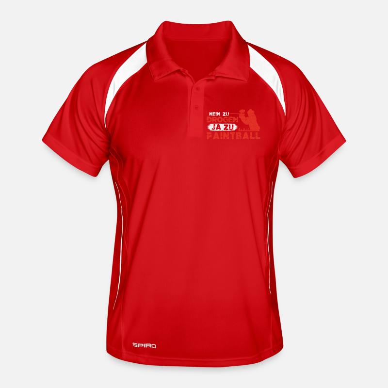 Nein zu Drogen Ja zu Paintball Polo respirant Homme