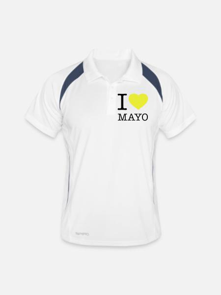 J’ADORE LA MAYONNAISE Mayo - Polo respirant Homme - blanc/marine - Devant