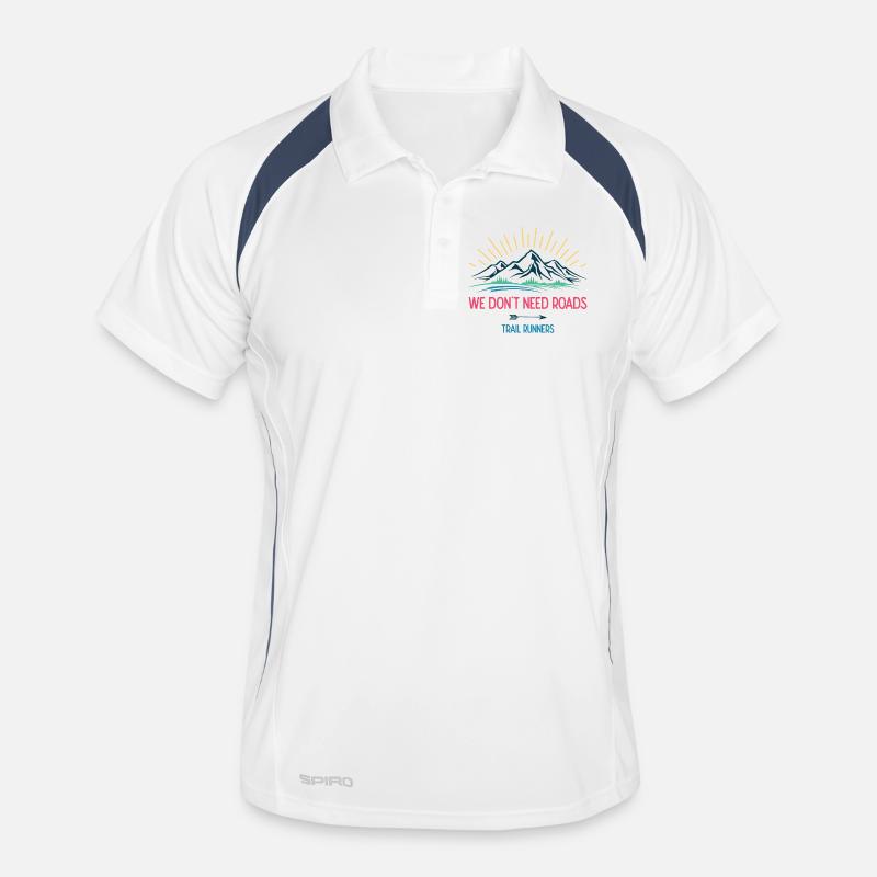 Nous n’avons pas besoin de routes. Coureurs de trail Polo respirant Homme