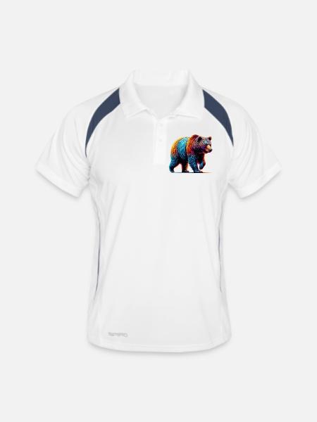 Bear - Men's Polo breathable - white/navy - Front