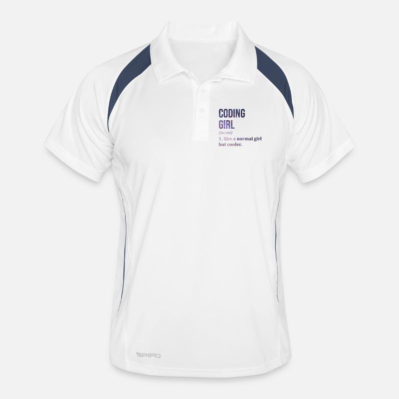 Coding - Men's Polo breathable - white/navy