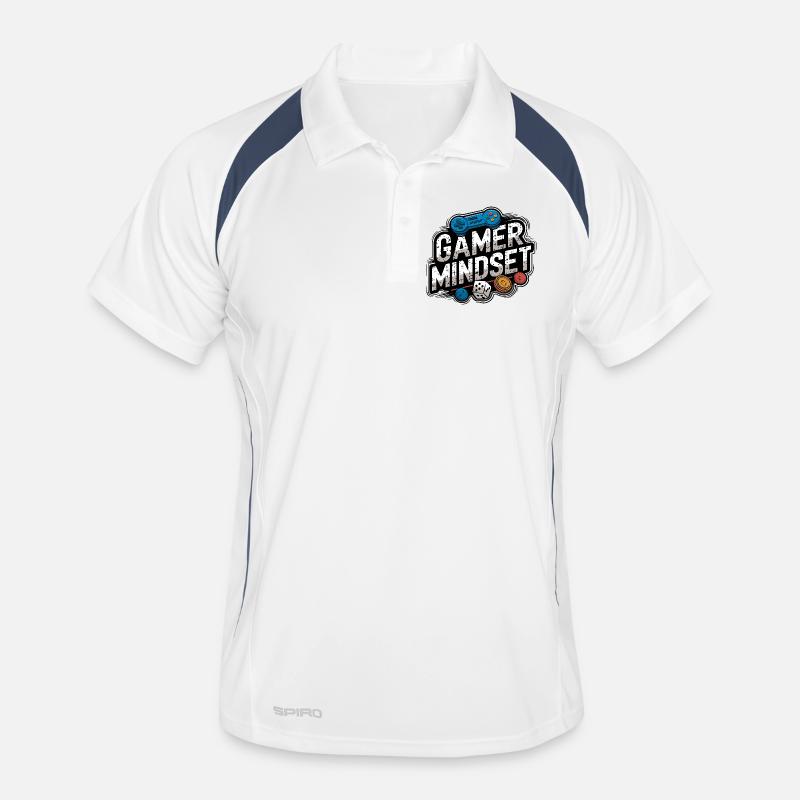 Gamer Mindset Retro Gaming Design Men's Polo breathable