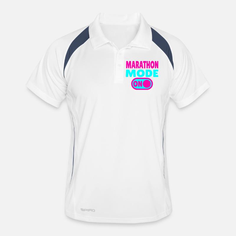 Mode marathon activé – Courir avec passion Polo respirant Homme